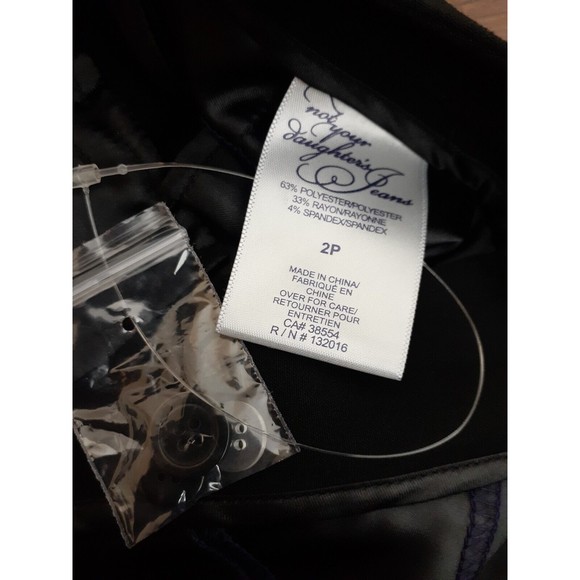 NWT NYDJ Lift Tuck Marilyn Pants Sz 2P Black Shaping Straight Leg SOLD ON EBAY - Picture 9 of 11